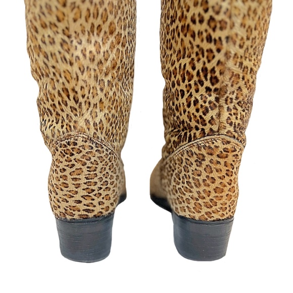 Pajar Tall Calf Hair Leopard Print Boots, Sz 7 - Picture 9 of 15